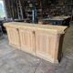 Bistro counter with a Hungarian point design.
