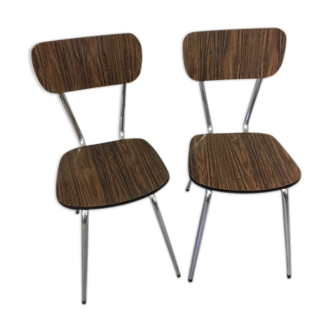 Lot of 2 chairs in formica