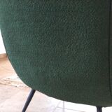 Fauteuil vert vintage rétro 50/60