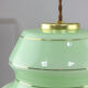 Mid-century Green Glass & Brass Pendant Lamp
