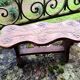 Carved wooden folk art bench