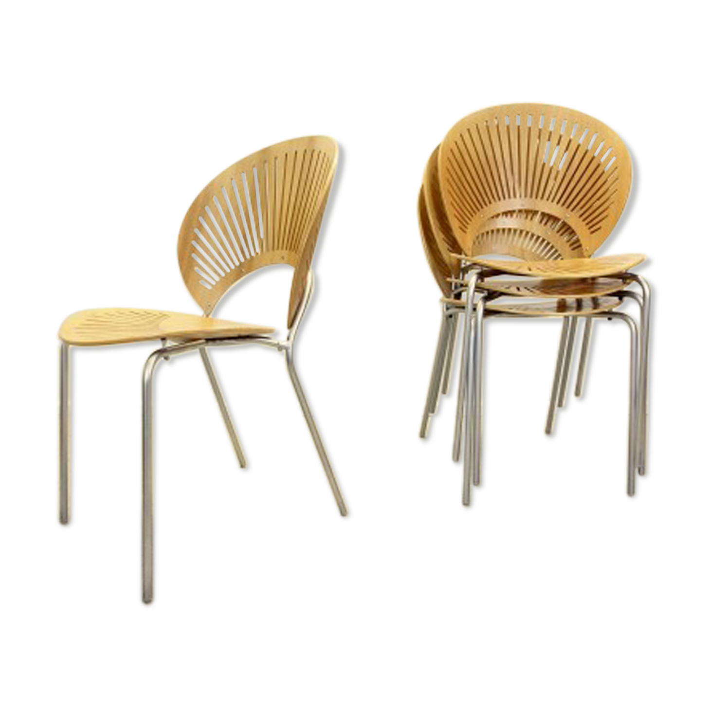 Set of chairs model "Trinidad" by Nanna Ditzel for Frederica