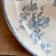 Old oval plate in iron earth model Groseilles de Sarreguemines