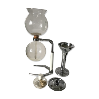 Hellem vacuum coffee maker 6a12 cups complete with its tulip chrome holder