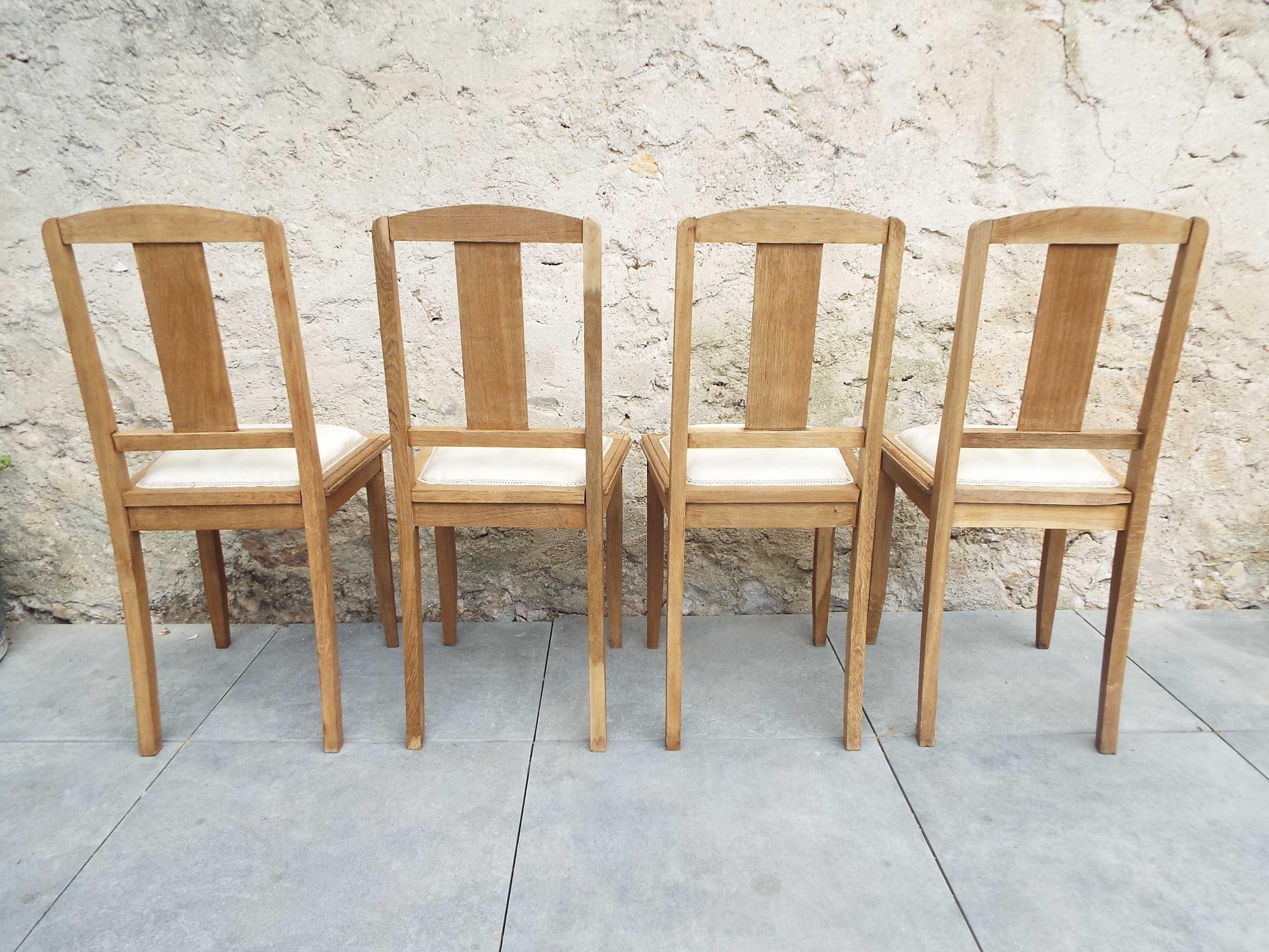 4 art deco style chairs