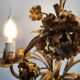 Hollywood Regency Roses kroonluchter, Verguld, Drie Armen, Italie