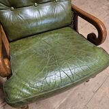 Mid-century lounge armchair, cane sides, 1960s