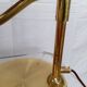 Lampe laiton et métal doré Helmer Andersson, Suède
