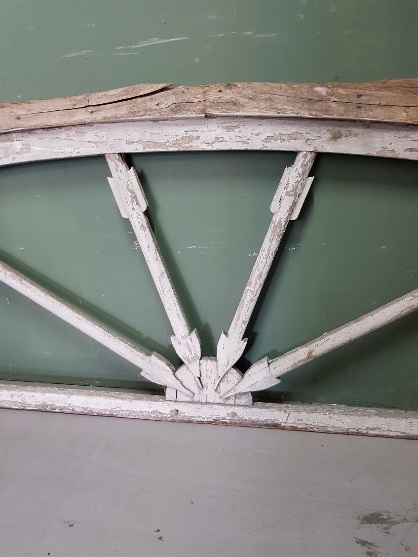 19th century french wooden window frame with arrows
