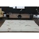White Brown Antique Handmade Wool Kilim Rug 190x251