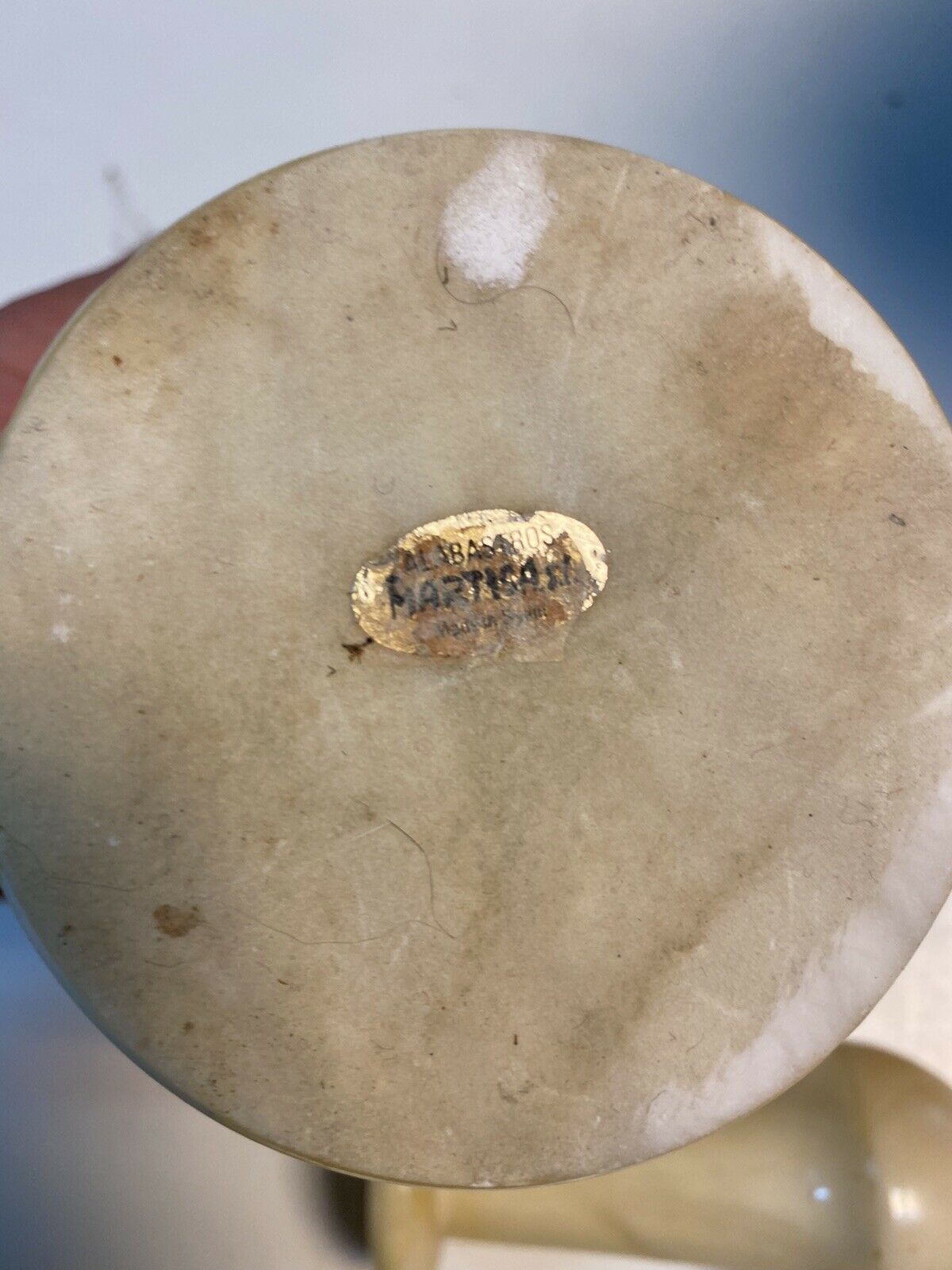 Mortar with alabaster pestle