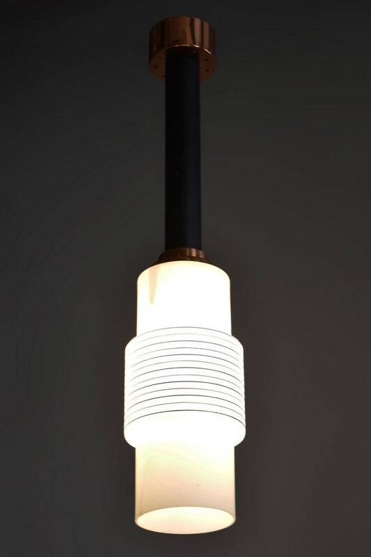 Mid-Century Steel Chandeliers from Drukov, Czech, 1950s