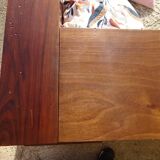 Cozy set and Art Deco bed in solid walnut