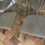 6 chrome metal chairs