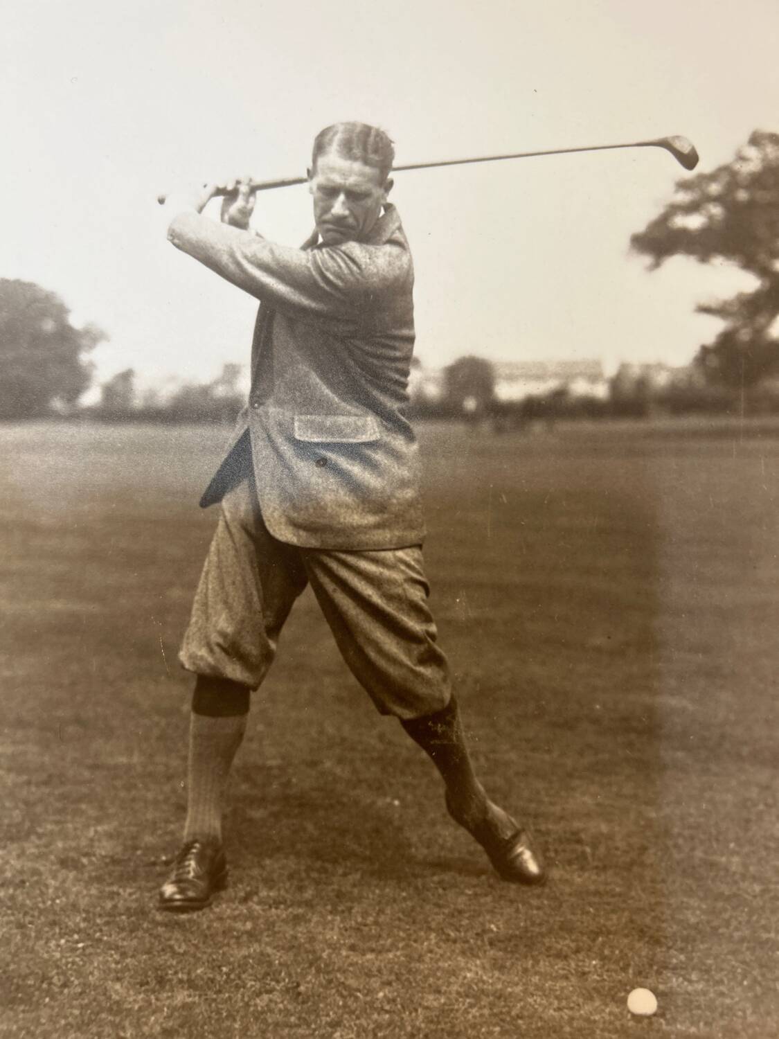 Ensemble de six photos authentique de golfeurs des années 1890 en noir et blanc