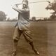 Ensemble de six photos authentique de golfeurs des années 1890 en noir et blanc