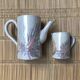 Set of 1 jug and 1 milk jug signed La Roue Vallauris.