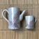 Set of 1 jug and 1 milk jug signed La Roue Vallauris.