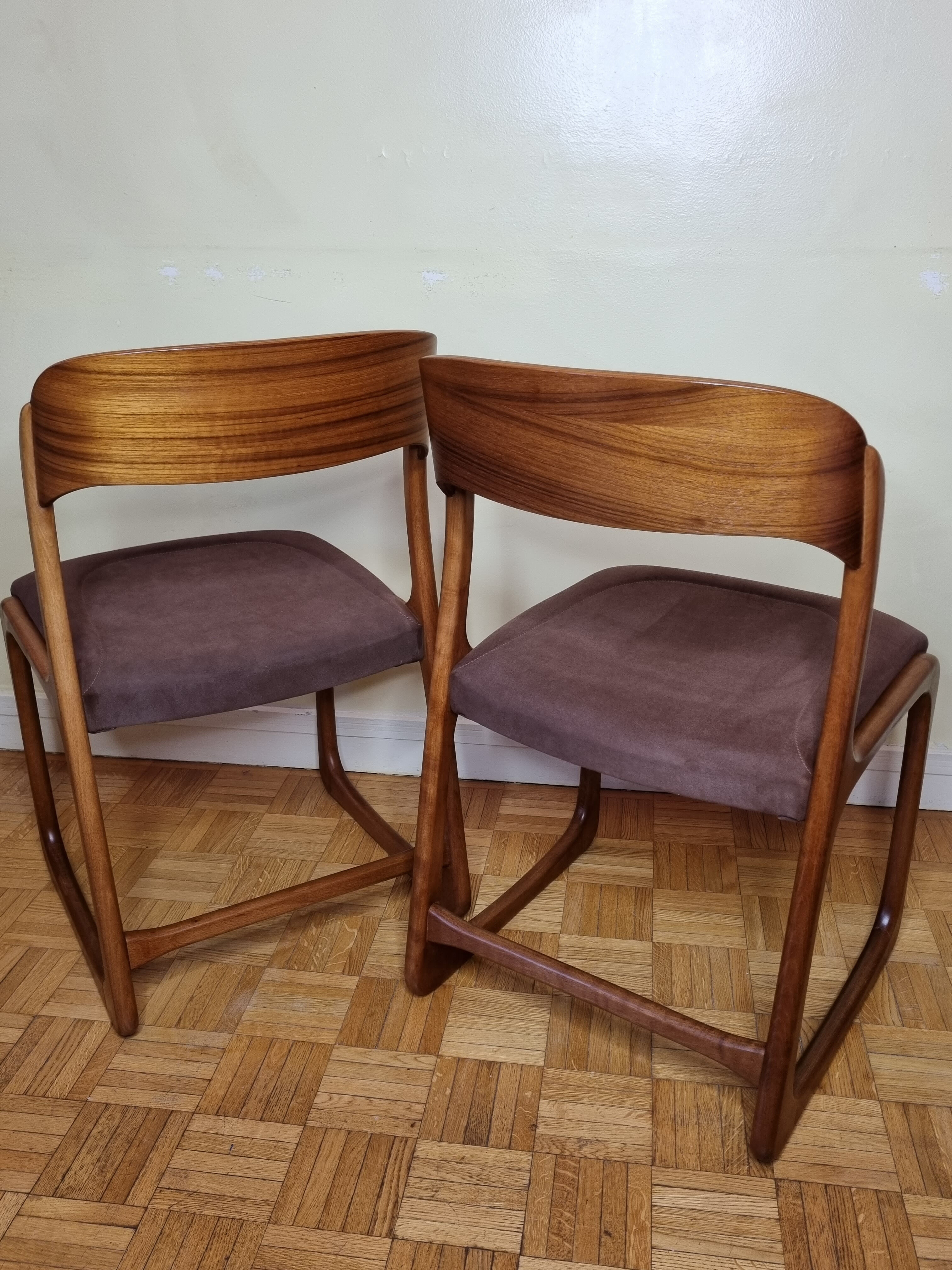 Pair of Baumann chairs model "sled" 1960