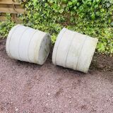 Pair of large fiber cement planters