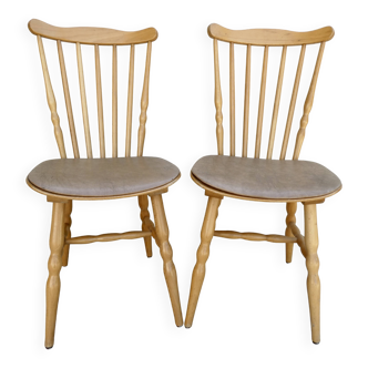 Pair of Baumann bistro chairs, Menuet model