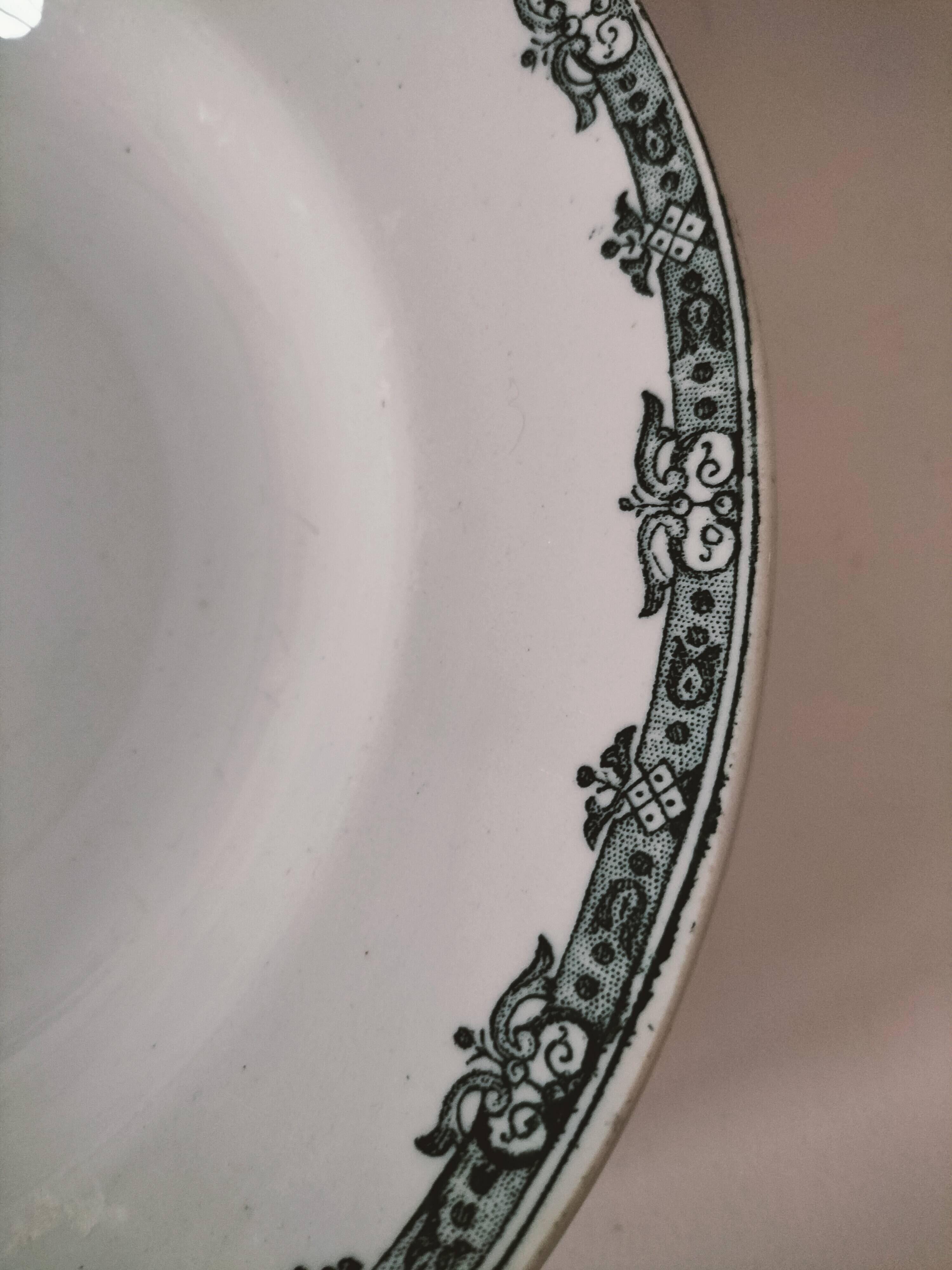 Set of 6 antique soup plates – Ironstone, circa 1900