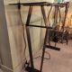 Vintage metal and glass console