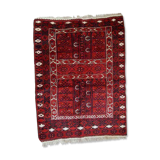 Vintage carpet turkmen engsi handmade 124cm x 165cm 1970s - 1c431