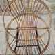 Armchair shell bamboo rattan, child, vintage, 60s