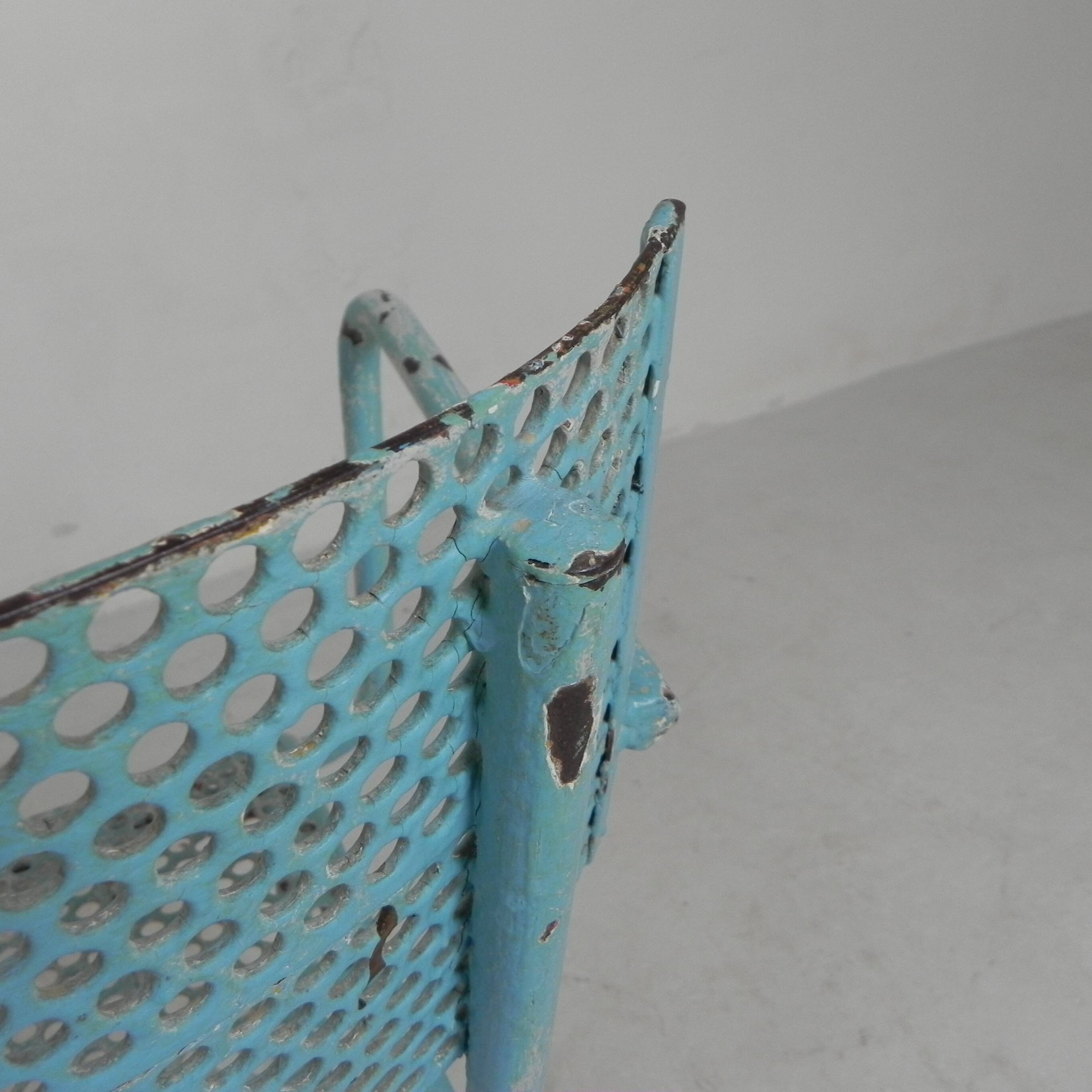 Lot de 2 chaises de jardin industrielles en acier avec accoudoirs, années 1950