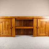Brutalist grand buffet in solid elm