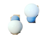 Pair of porcelain wall lamps