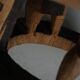 Decorative stool carved from African hardwood / Tribal art piece, mid-20th century