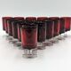 22 vintage red glass shot glasses