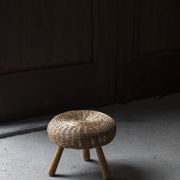 Wicker tripod stool by Tony Paul, 1950s, USA