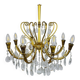 Vintage crystal chandelier, Italy, 1950s
