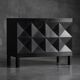 Brutalist De Coene Cabinet in Stained Oak, Belgium, 1970s