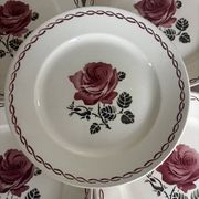 Set of 7 flat plates Badonviller Germaine