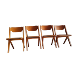 Set of four theatre chairs 1960