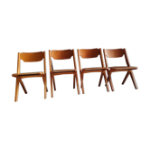 Set de quatre chaises de théâtre 1960