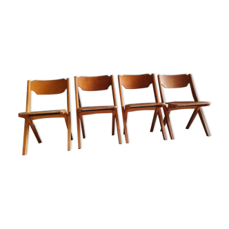 Set of four theatre chairs 1960