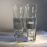 4 vintage cut glass aperitif glasses