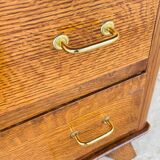 Commode vintage en noyer, pieds compas , circa 1950s