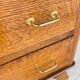 Vintage walnut chest of drawers, splayed legs, circa 1950s.