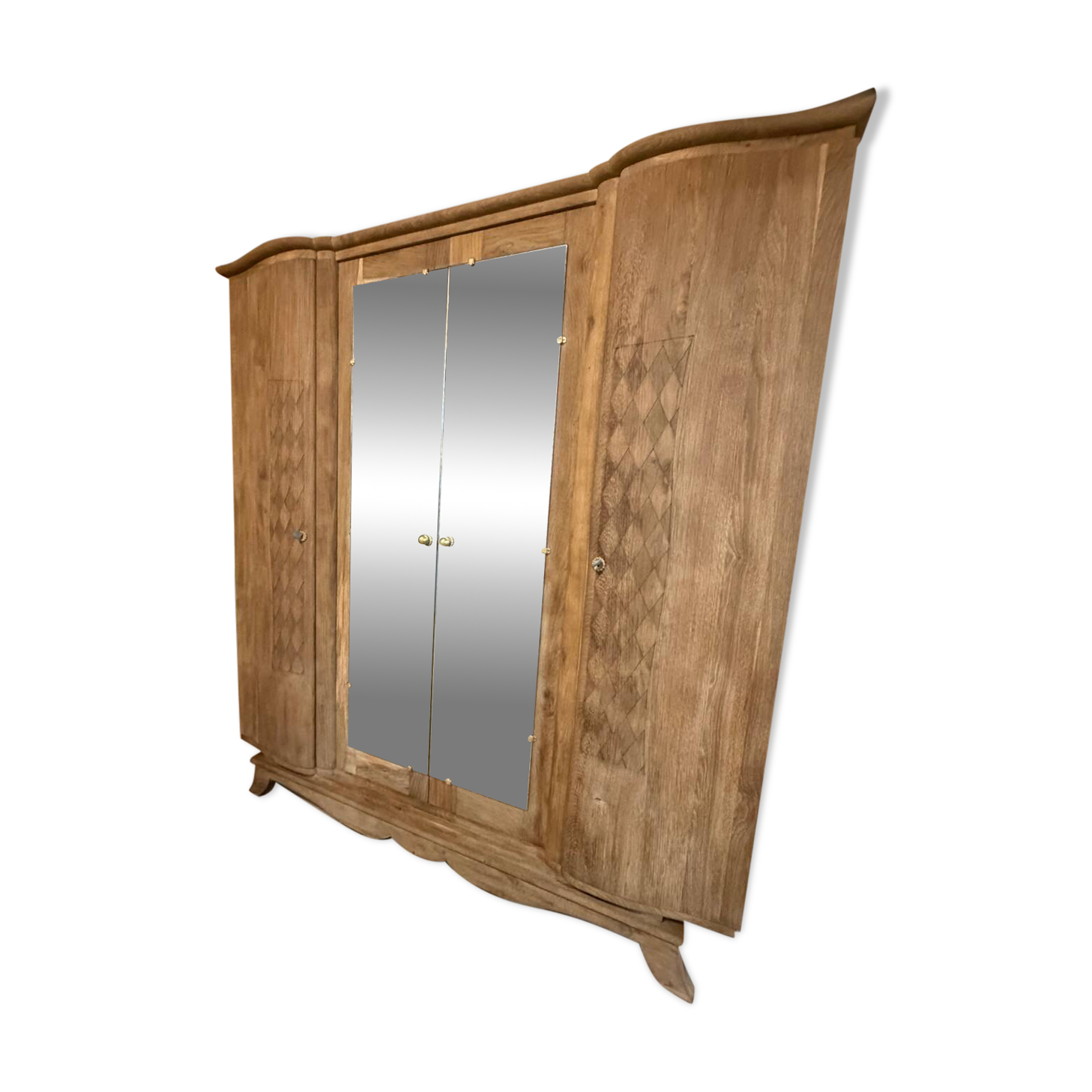 Art Deco Parisian wardrobe in natural wood