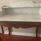 Old wooden and marble dressing table