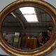 Miroir ovale bois doré - 84x100cm