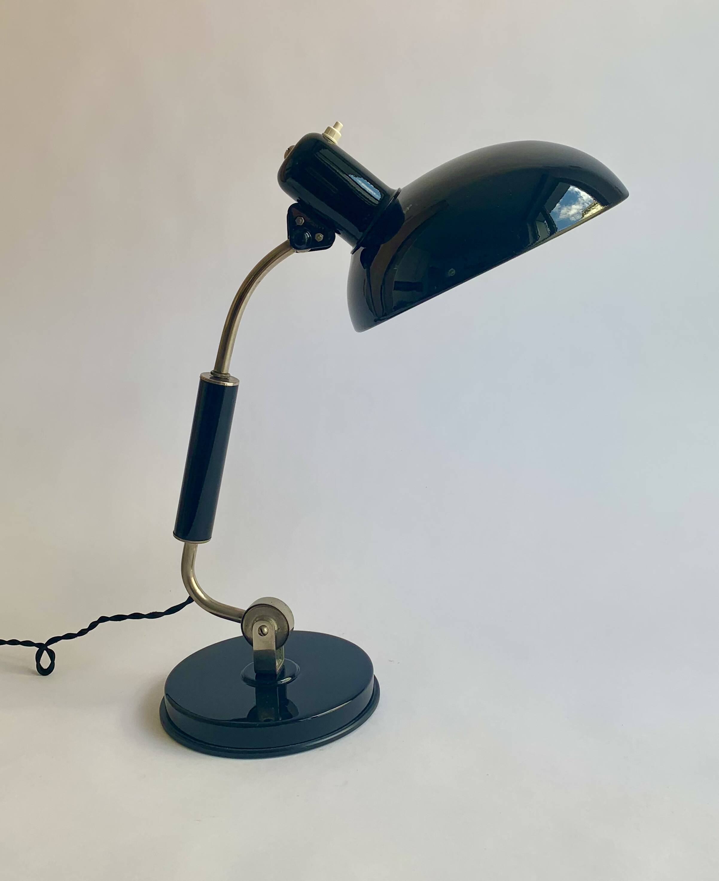 Bauhaus table lamp by Christian Dell for Koranda, 1940s