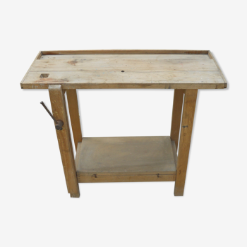 Établi en bois ancien pour enfant