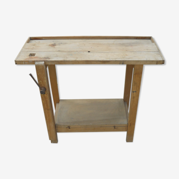 Old wooden workbench for children